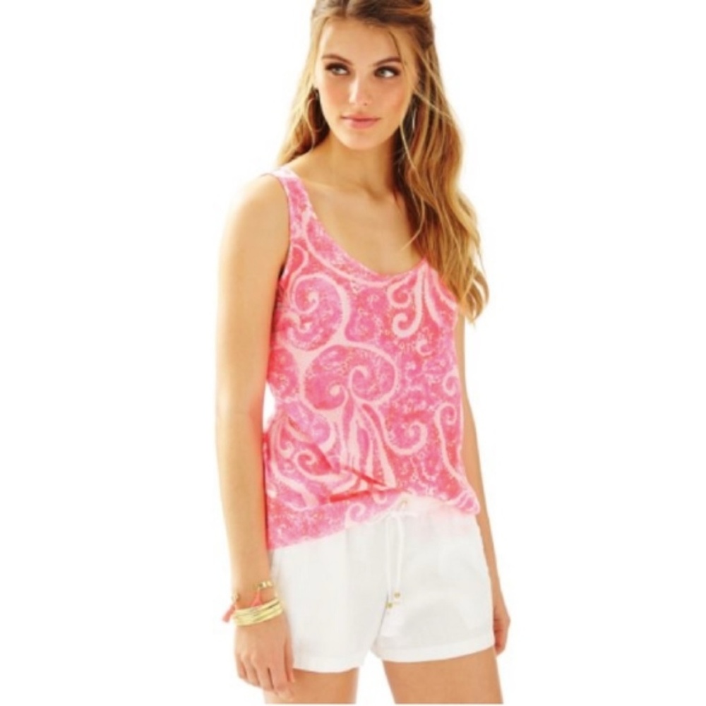 Lilly Pulitzer Cosmos Silk Top, NWT - Picture 4 of 4